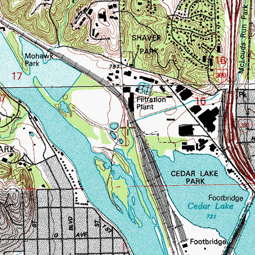 Topographic Map of Cold Stream, IA