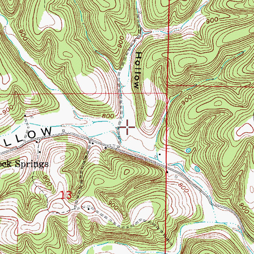 Topographic Map of Big Hollow, AR