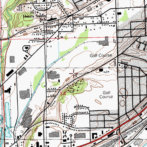 Topographic Map of Clinton Country Club, IA
