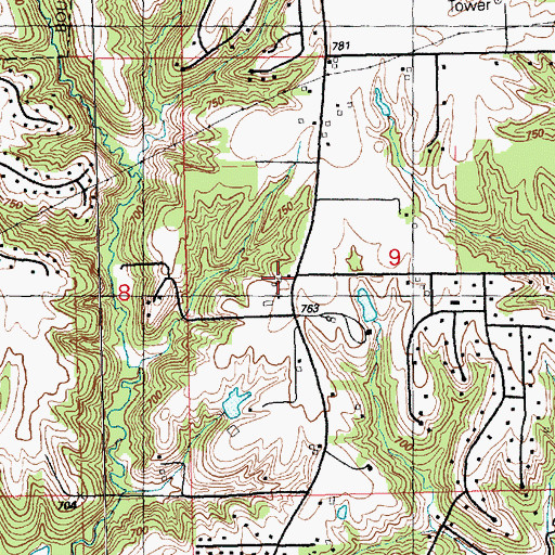 Topographic Map of Coon Hunters Club (historical), IA