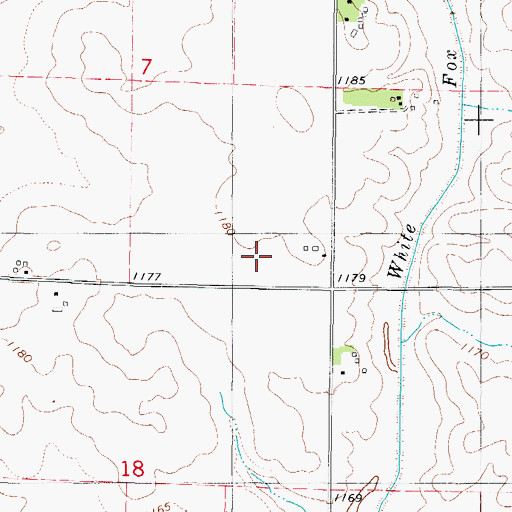 Topographic Map of Ditch Number 144, IA