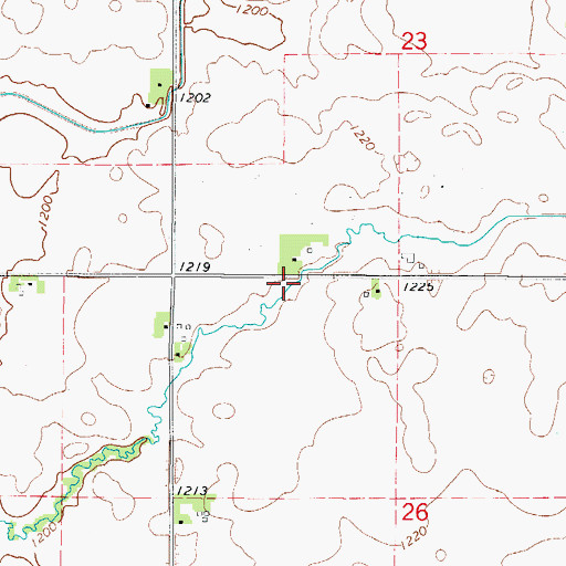 Topographic Map of Ditch Number 146, IA