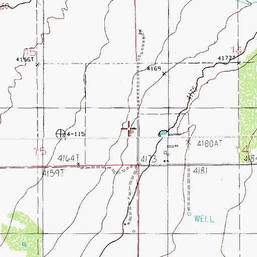 Topographic Map of Flanders Ranch, AZ