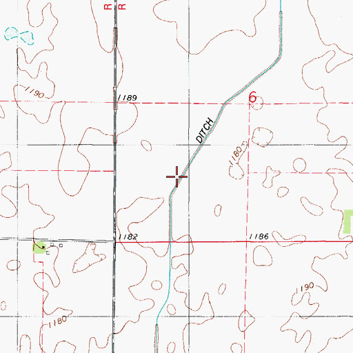 Topographic Map of Ditch Number 265, IA