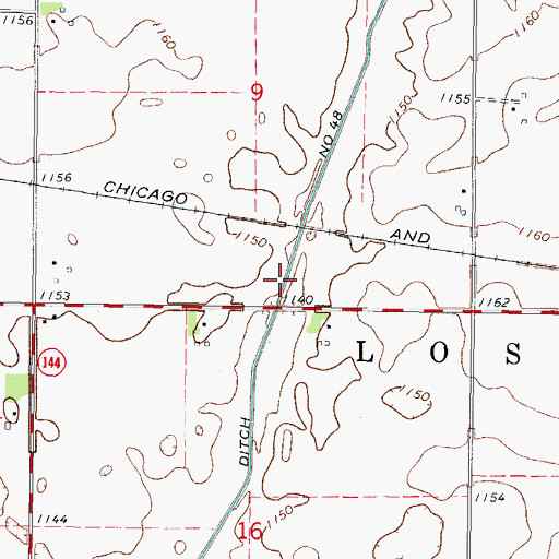 Topographic Map of Ditch Number 48, IA