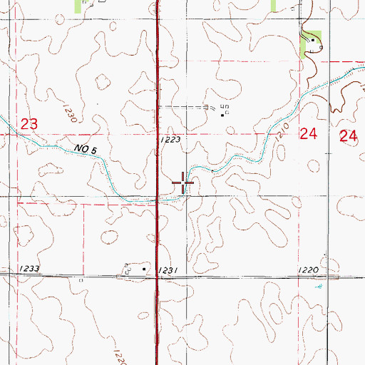 Topographic Map of Ditch Number 5, IA