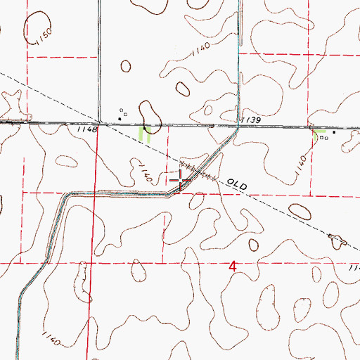 Topographic Map of Ditch Number 52, IA