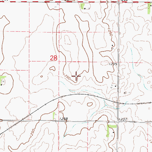 Topographic Map of Ditch Number 57, IA
