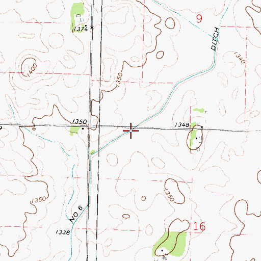 Topographic Map of Ditch Number 6, IA