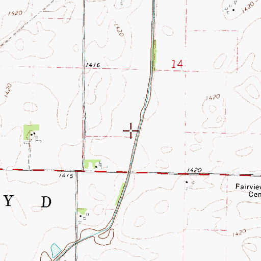 Topographic Map of Ditch Number 61, IA