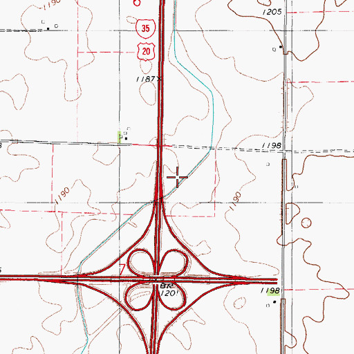 Topographic Map of Ditch Number 64, IA