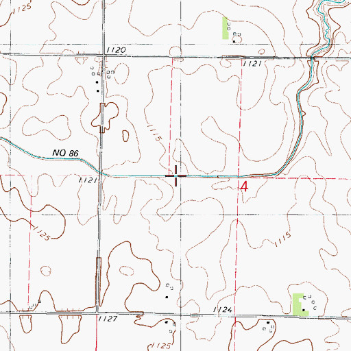 Topographic Map of Ditch Number 86, IA