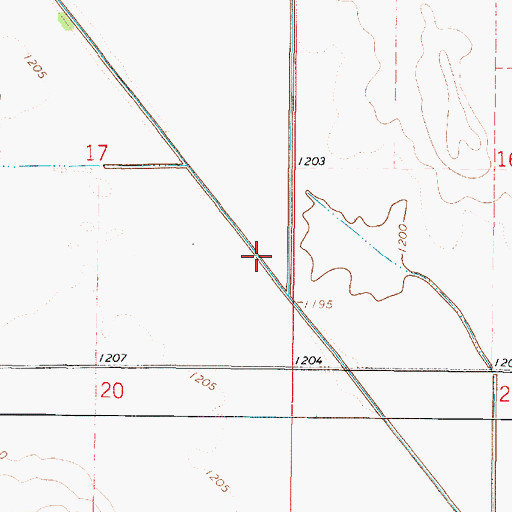 Topographic Map of Drainage Ditch Number 1, IA