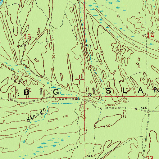 Topographic Map of Big Island, AR