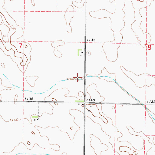 Topographic Map of Drainage Ditch Number 20, IA