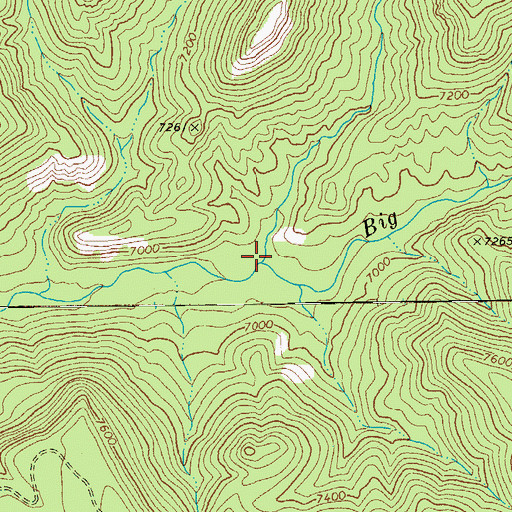 Topographic Map of Flash Creek, AZ