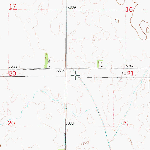 Topographic Map of Drainage Ditch Number 97, IA