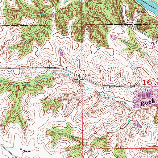 Topographic Map of Elm Grove School Number 3, IA