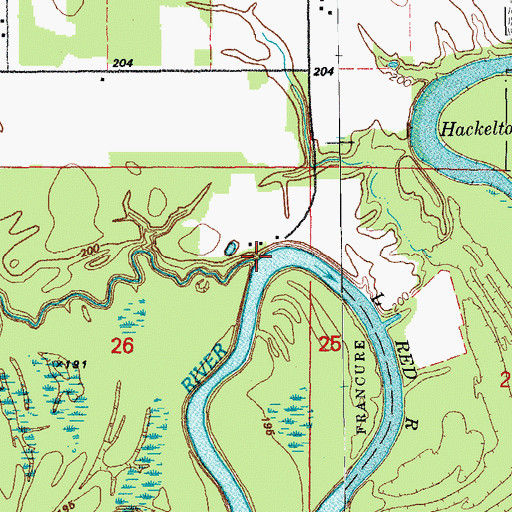 Topographic Map of Big Mingo Creek, AR