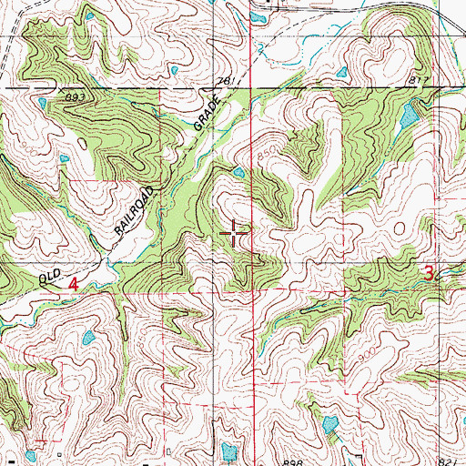 Topographic Map of Hiteman Mine Number 10, IA