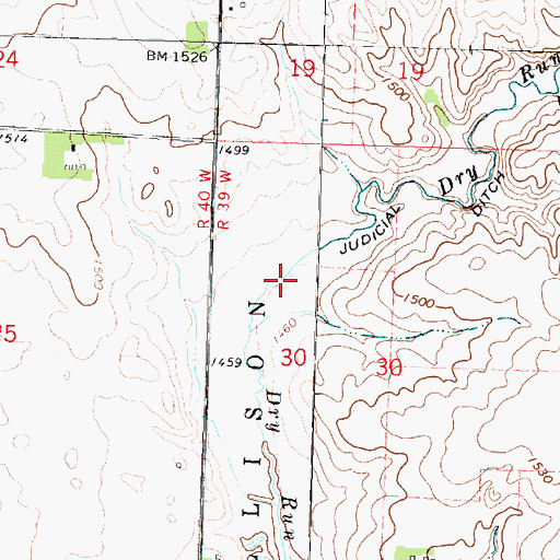 Topographic Map of Judicial Ditch Number 64, IA