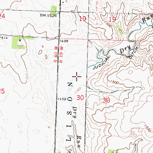 Topographic Map of Judicial Ditch Number 64, IA