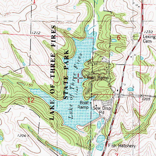 Topographic Map of Lake Binder Park, IA