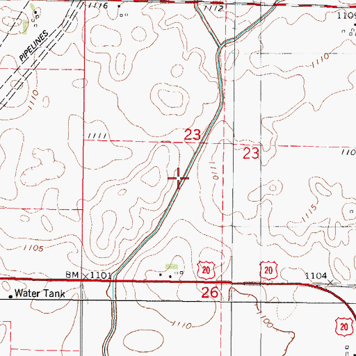 Topographic Map of Lateral Number 1, IA
