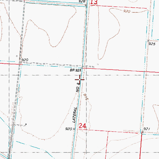 Topographic Map of Lateral Number 8, IA