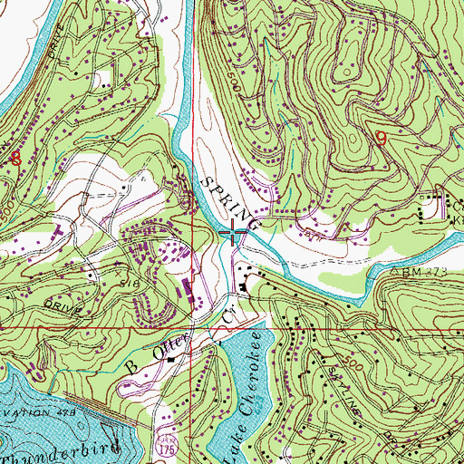 Topographic Map of Big Otter Creek, AR