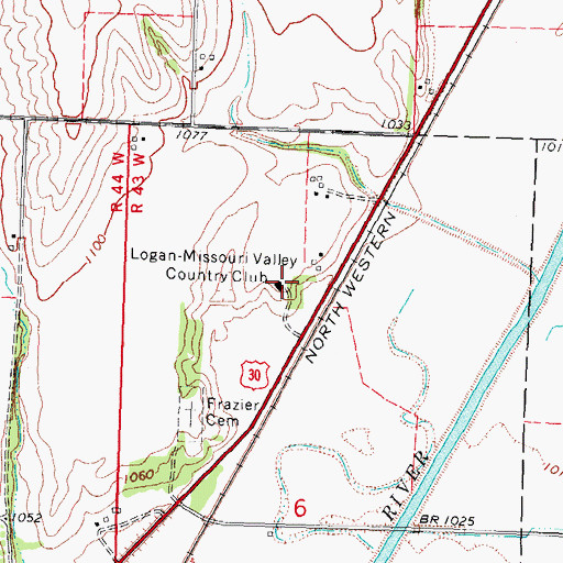 Topographic Map of Logan-Missouri Valley Country Club, IA