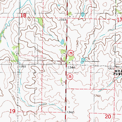 Topographic Map of School Number 4, IA