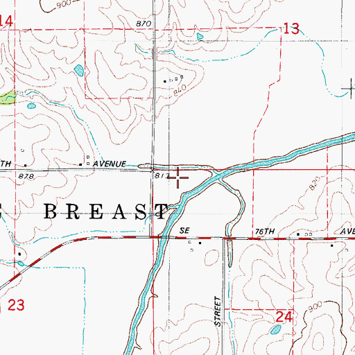 Topographic Map of School Number 6, IA