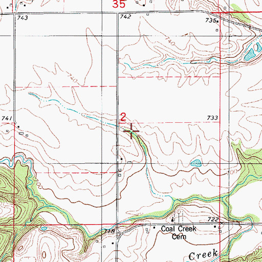 Topographic Map of Union School Number 1, IA
