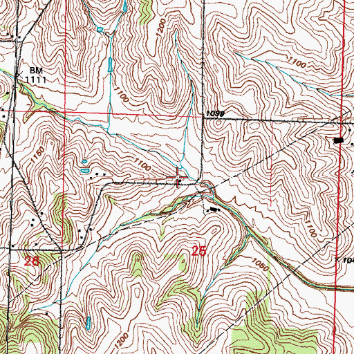 Topographic Map of West Liberty School Number 1, IA