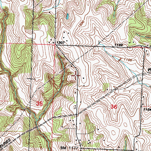 Topographic Map of West Liberty School Number 2, IA