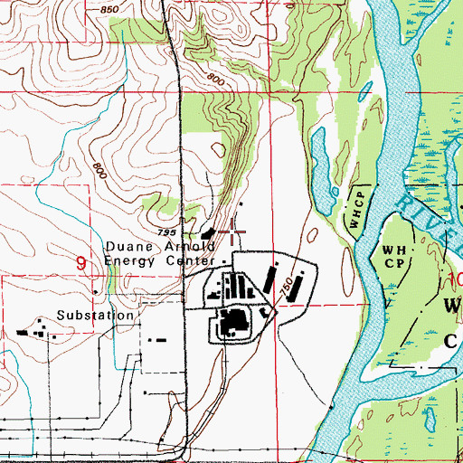 Topographic Map of Duane Arnold Energy Center, IA