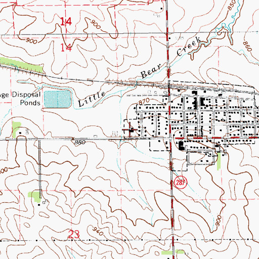 Topographic Map of Central Lutheran School, IA