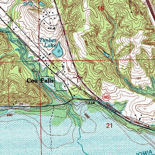 Topographic Map of Walton Picnic Area (historical), IA