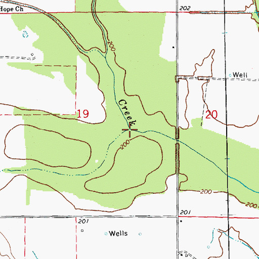 Topographic Map of Big Slash, AR