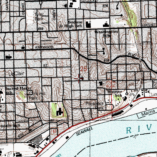 Topographic Map of Progressive Church, IA
