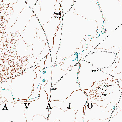 Topographic Map of Aasayii Wash, AZ