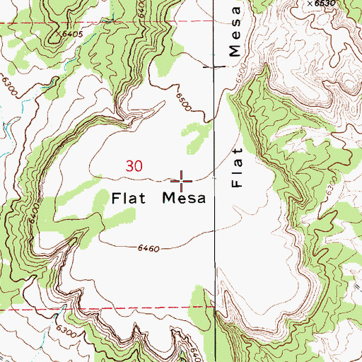 Topographic Map of Flat Mesa, AZ