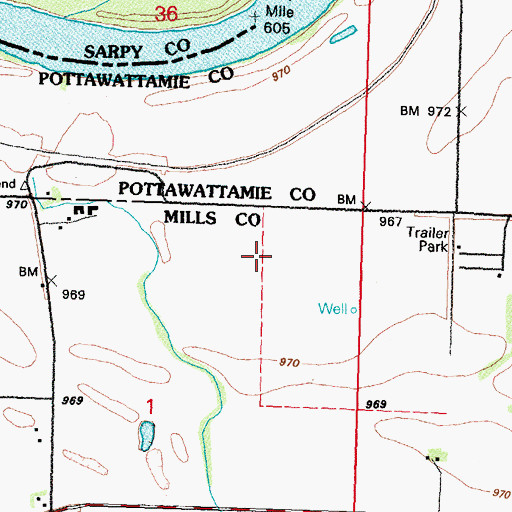 Topographic Map of Traders Point (historical), IA