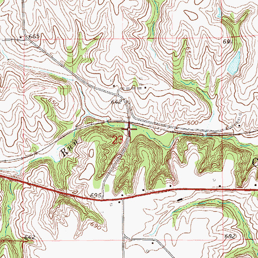 Topographic Map of Clifton, IA