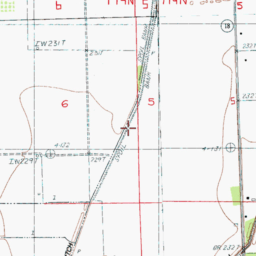 Topographic Map of Big Slough Ditch, AR