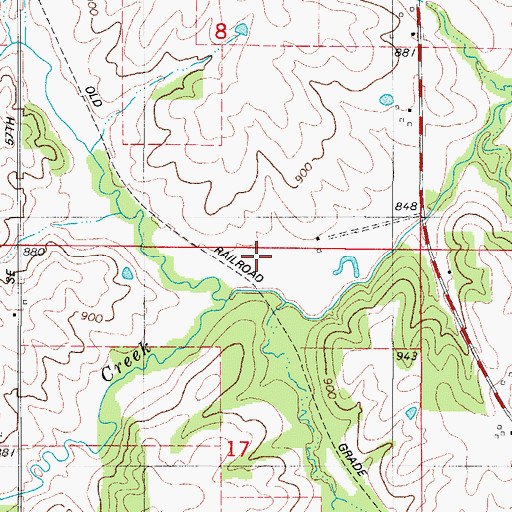 Topographic Map of Fort Plain (historical), IA
