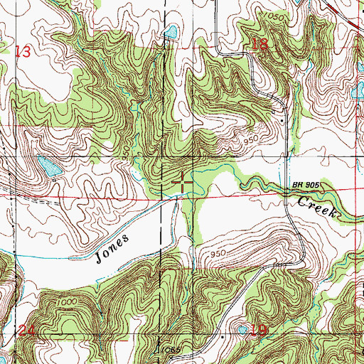 Topographic Map of Queens Point (historical), IA