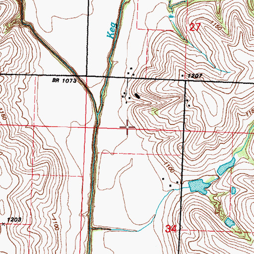 Topographic Map of Armour, IA