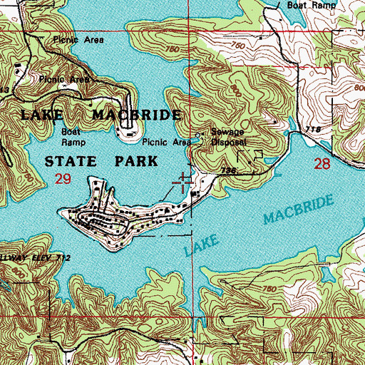 Topographic Map of Silver Creek (historical), IA